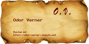 Odor Verner névjegykártya